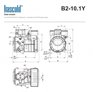 Compresor Frascold semiermetic B2-10.1Y fRASCOLD